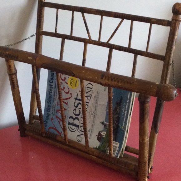 Vintage antique bamboo accordion style rack - Picture 5 of 6